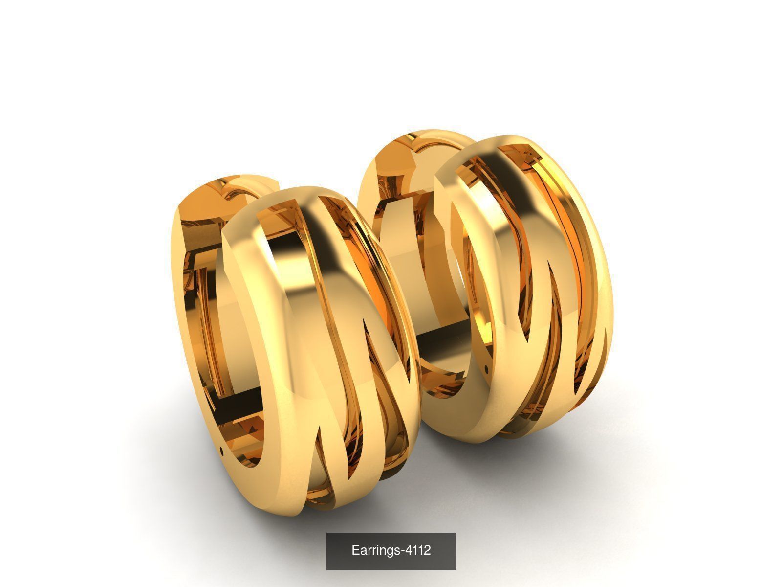 75 ENGLISH LOCK EARRINGS  3D Model Collection_71