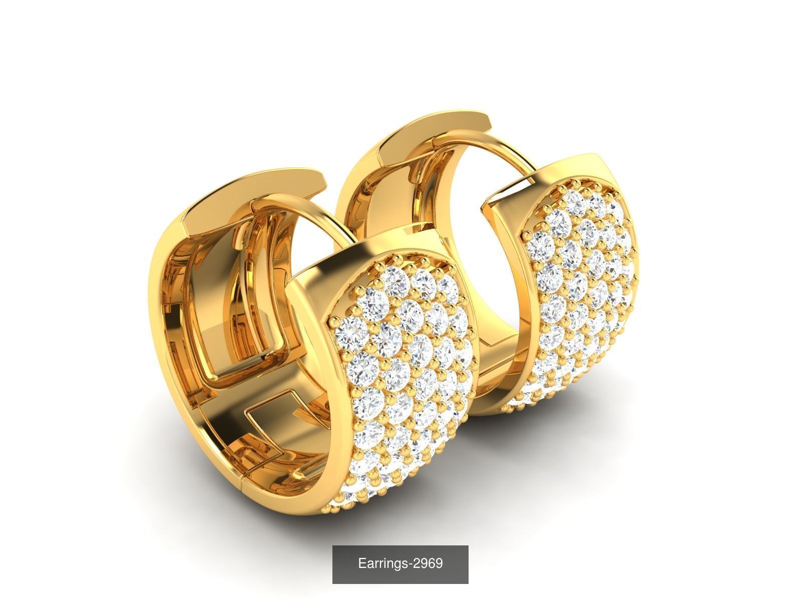75 ENGLISH LOCK EARRINGS  3D Model Collection_29
