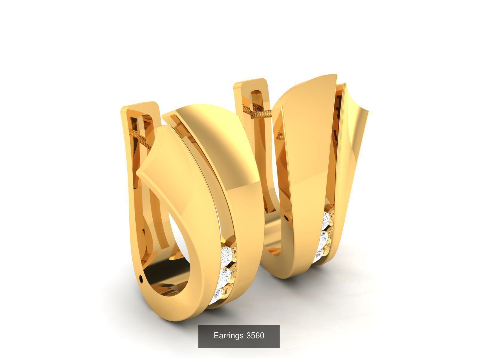 75 ENGLISH LOCK EARRINGS  3D Model Collection_78