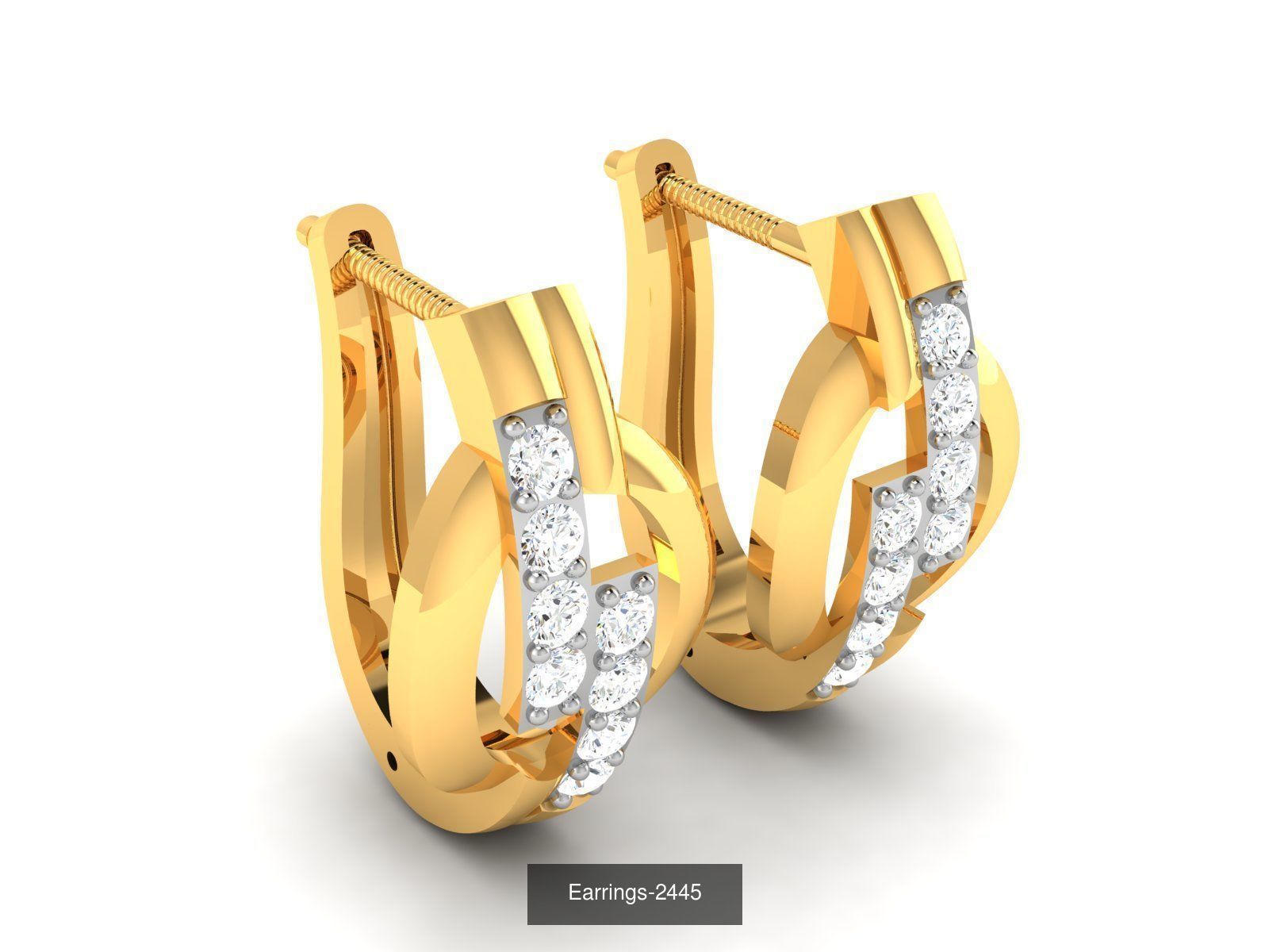 75 ENGLISH LOCK EARRINGS  3D Model Collection_51
