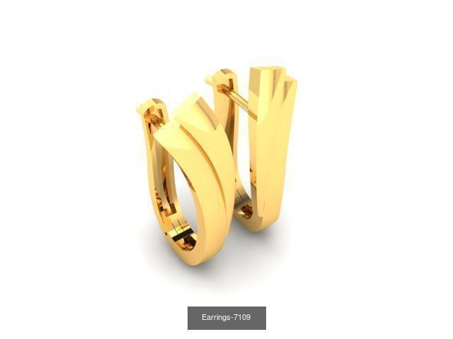 75 ENGLISH LOCK EARRINGS  3D Model Collection_67