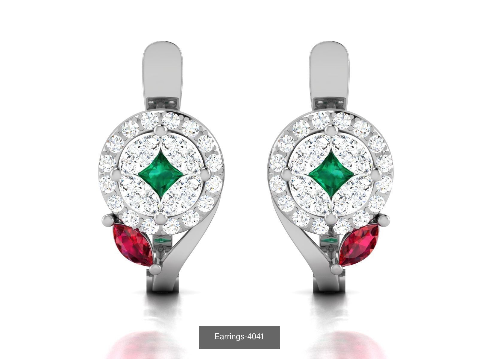 75 ENGLISH LOCK EARRINGS  3D Model Collection_74