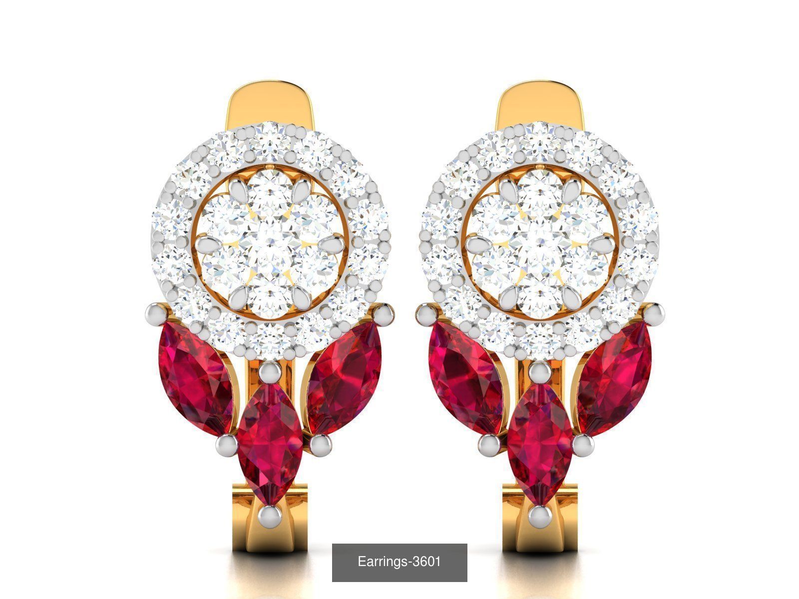 75 ENGLISH LOCK EARRINGS  3D Model Collection_76