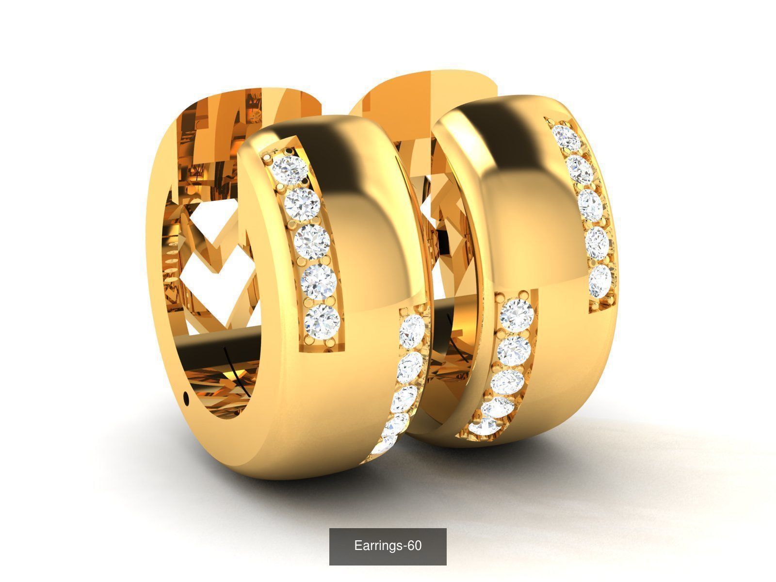 75 ENGLISH LOCK EARRINGS  3D Model Collection_37