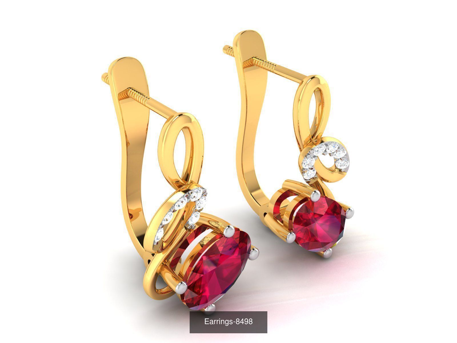 75 ENGLISH LOCK EARRINGS  3D Model Collection_83