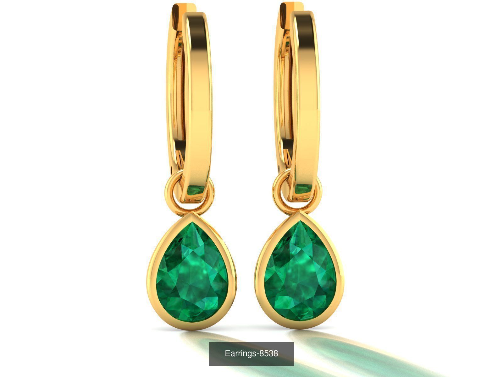 75 ENGLISH LOCK EARRINGS  3D Model Collection_23