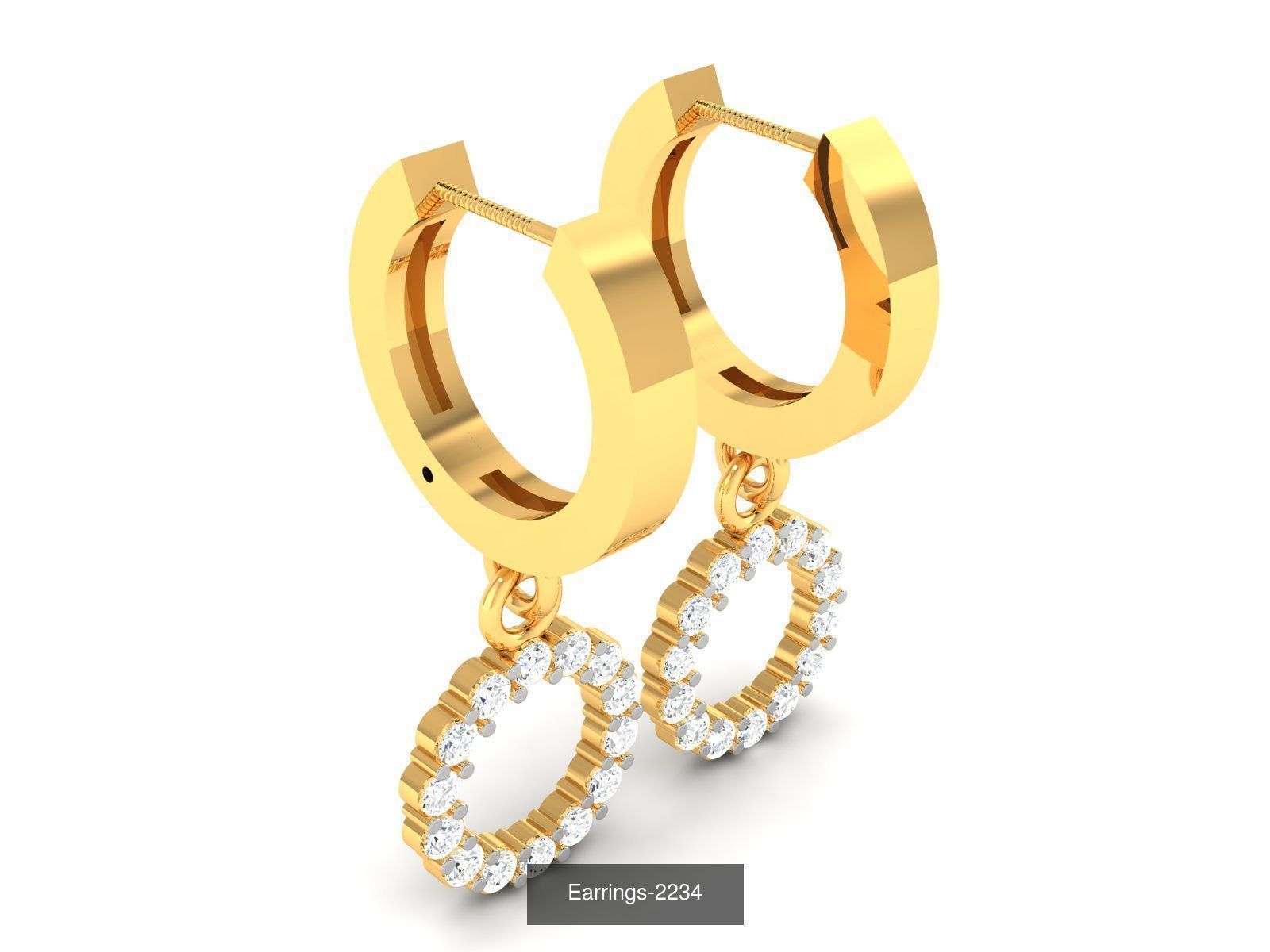 75 ENGLISH LOCK EARRINGS  3D Model Collection_53