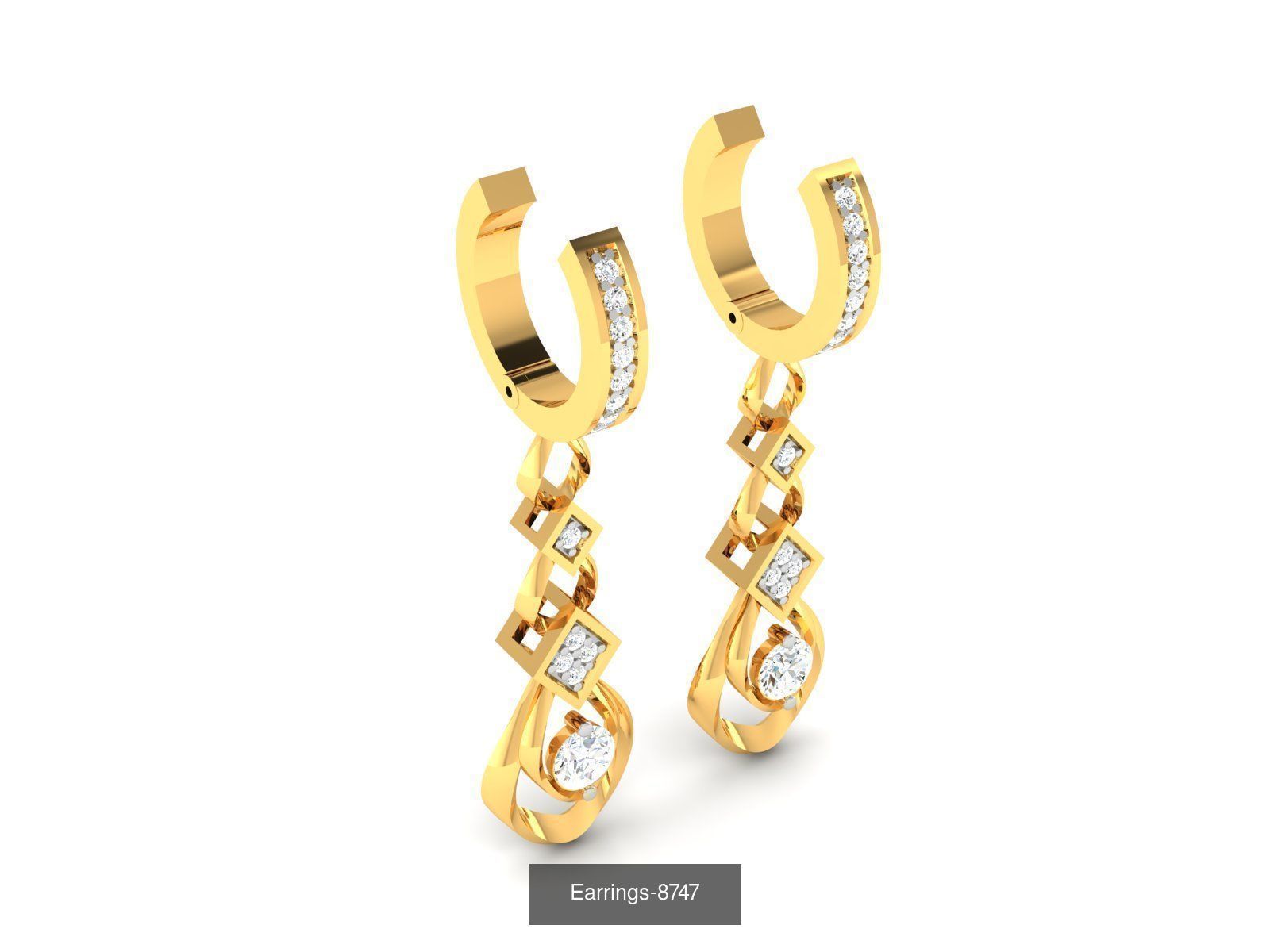 75 ENGLISH LOCK EARRINGS  3D Model Collection_81