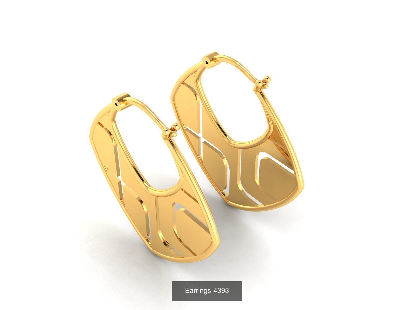 75 ENGLISH LOCK EARRINGS  3D Model Collection_26