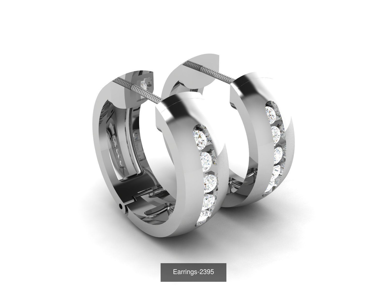 75 ENGLISH LOCK EARRINGS  3D Model Collection_22