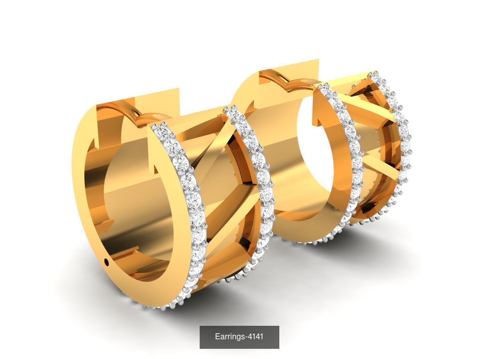 75 ENGLISH LOCK EARRINGS  3D Model Collection_69