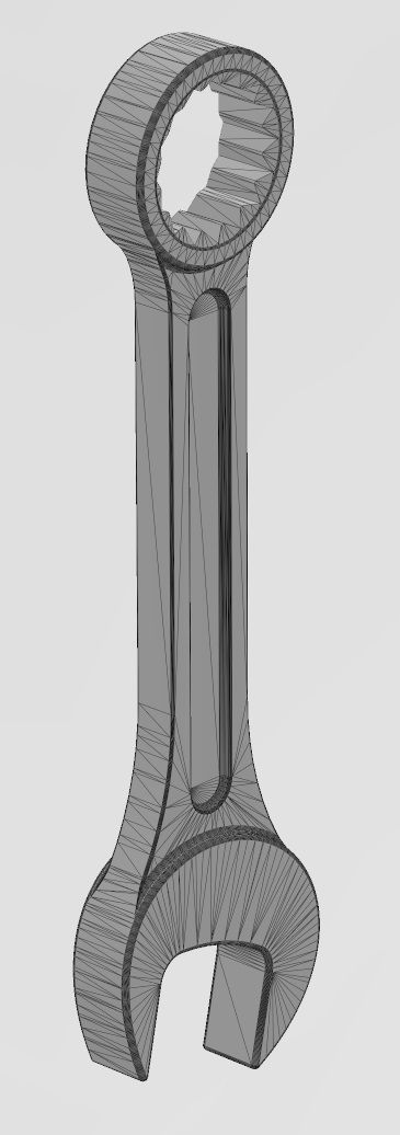 Miniature wrench pendant and charm 3D print model_12