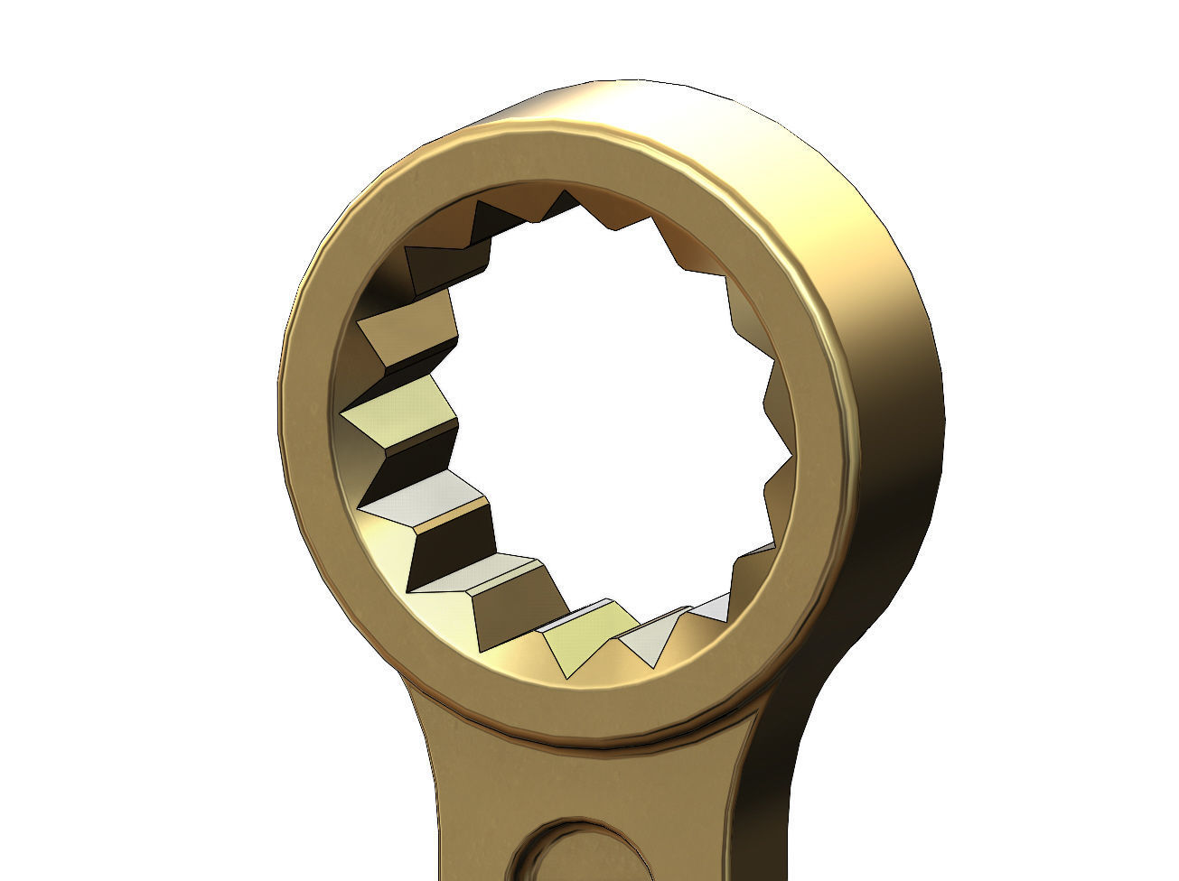 Miniature wrench pendant and charm 3D print model_8