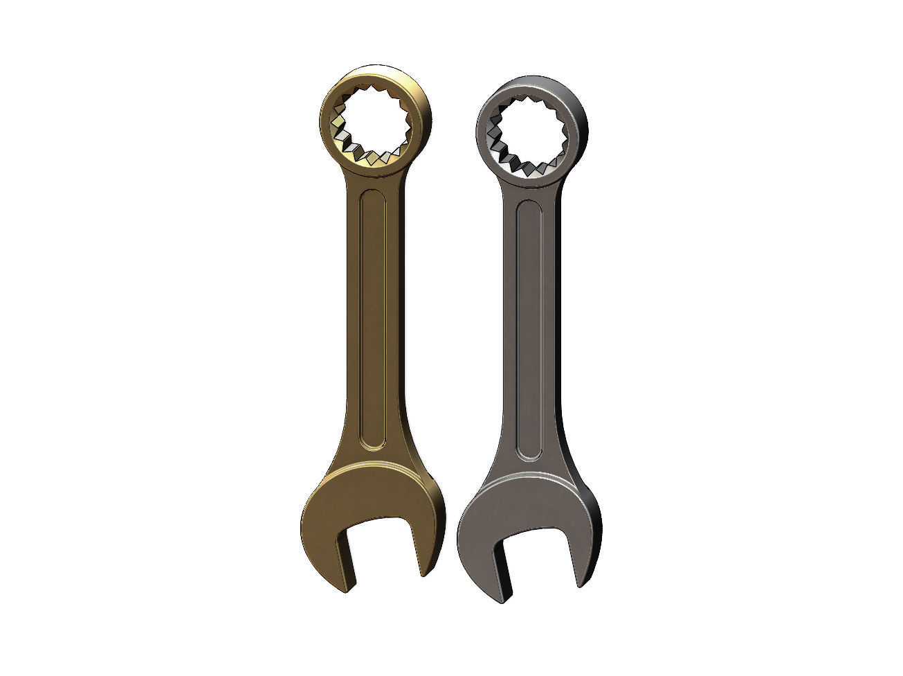 Miniature wrench pendant and charm 3D print model_1