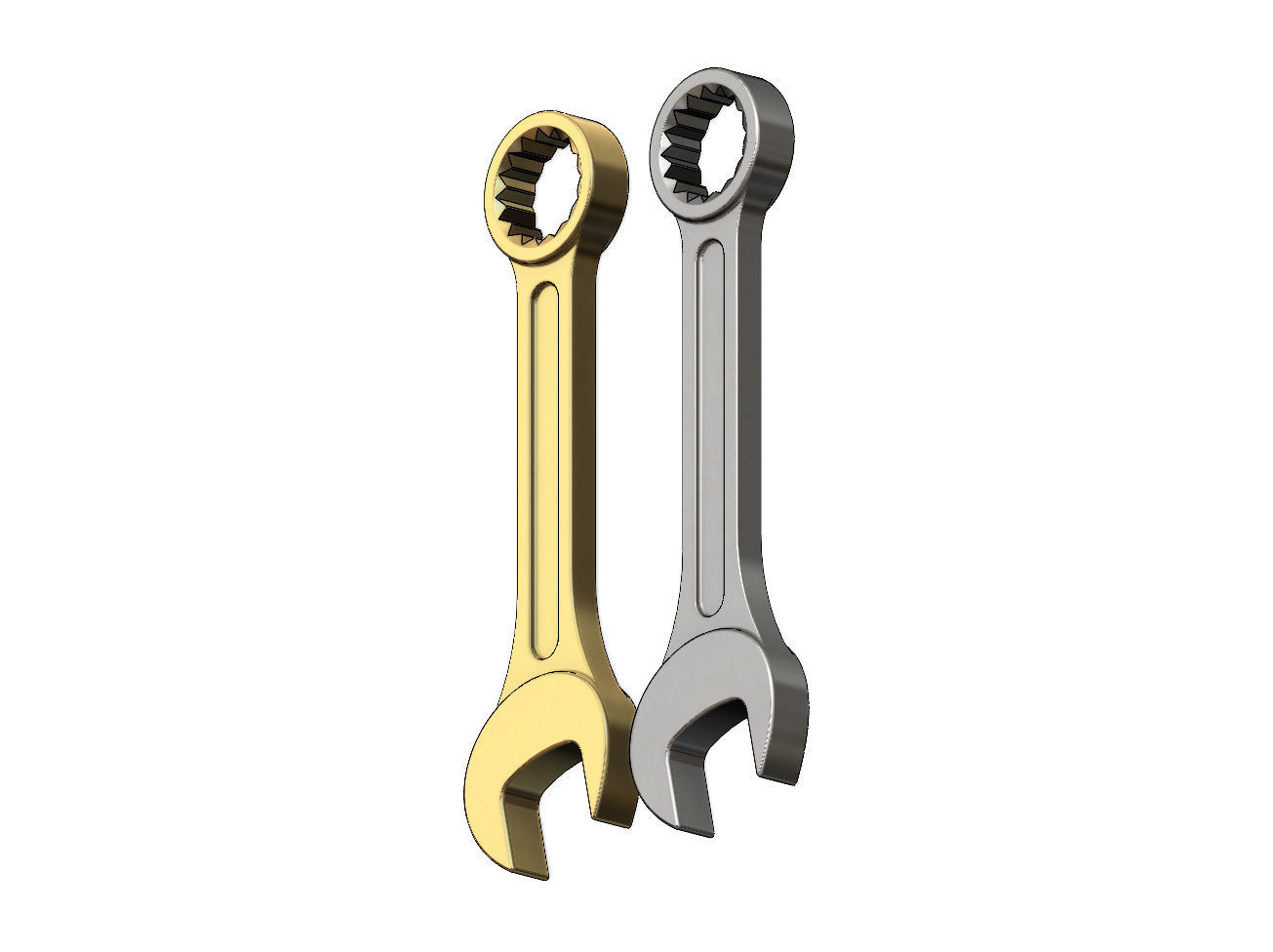 Miniature wrench pendant and charm 3D print model_2