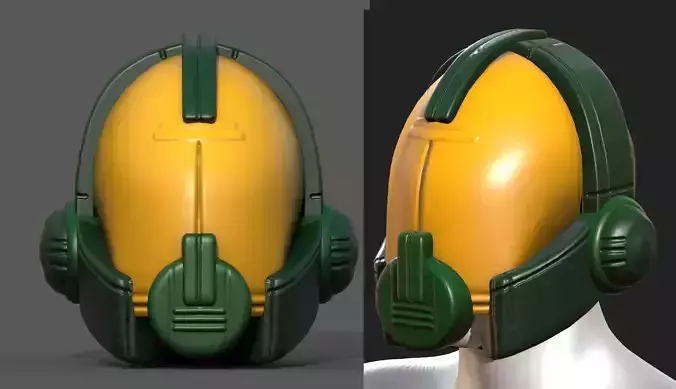 Helmet plastic mask protection pollution ball shaped Low-poly 