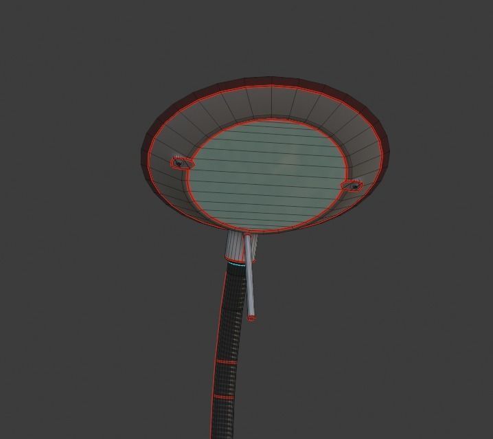 Desktop Lamp Low-poly 3D model_15