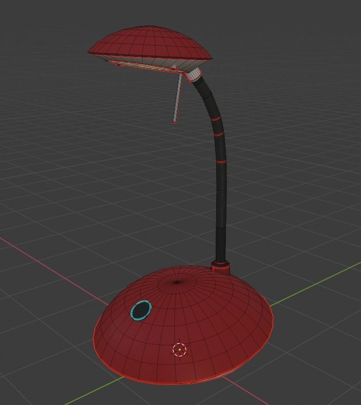 Desktop Lamp Low-poly 3D model_14