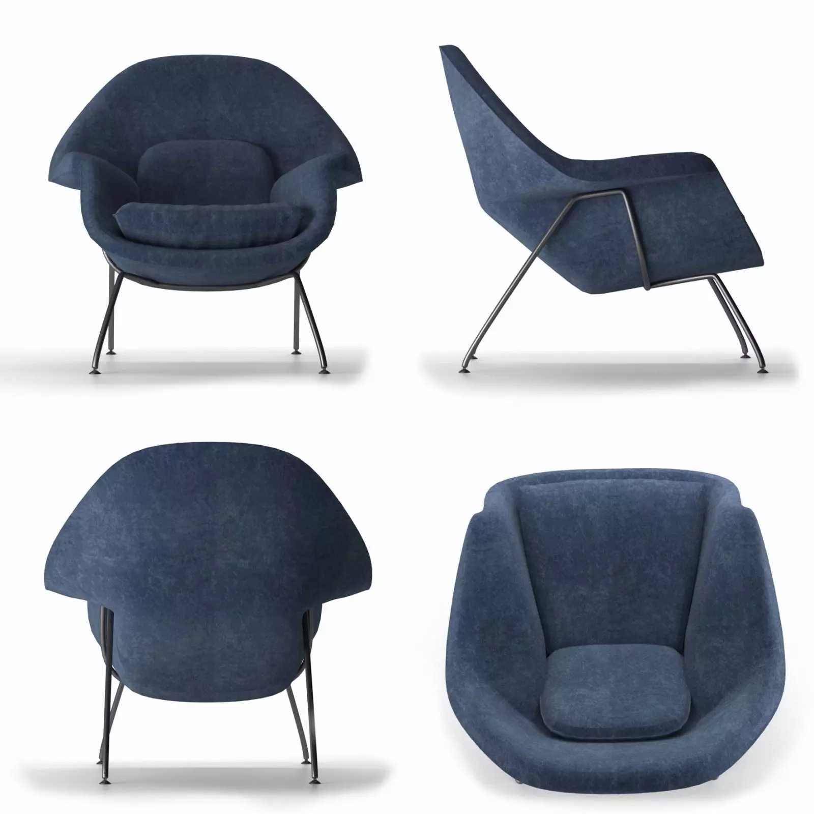 Loft desing singapur armchair Low-poly 3D model