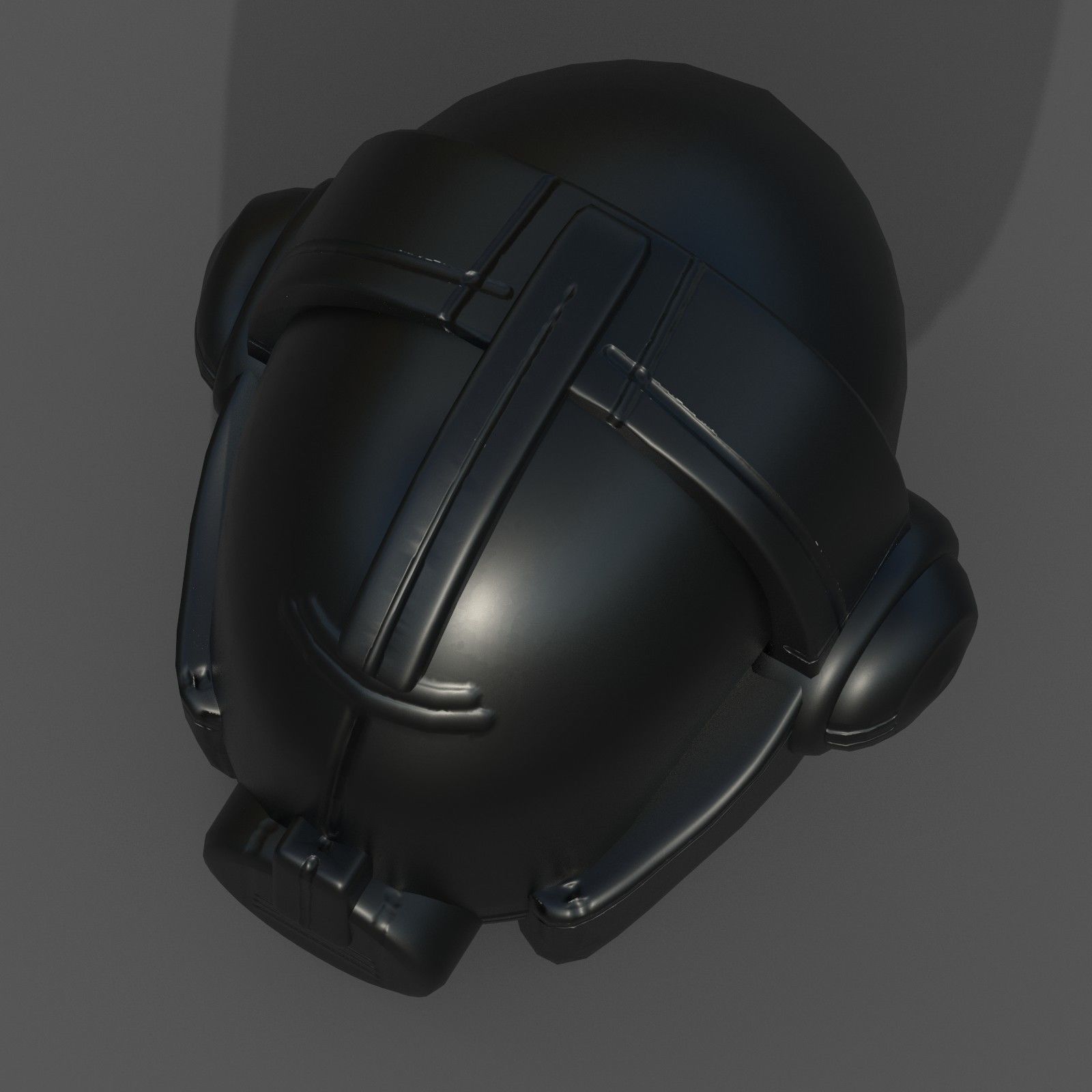 Helmet plastic mask protection pollution ball shaped Low-poly  Low-poly 3D model_9