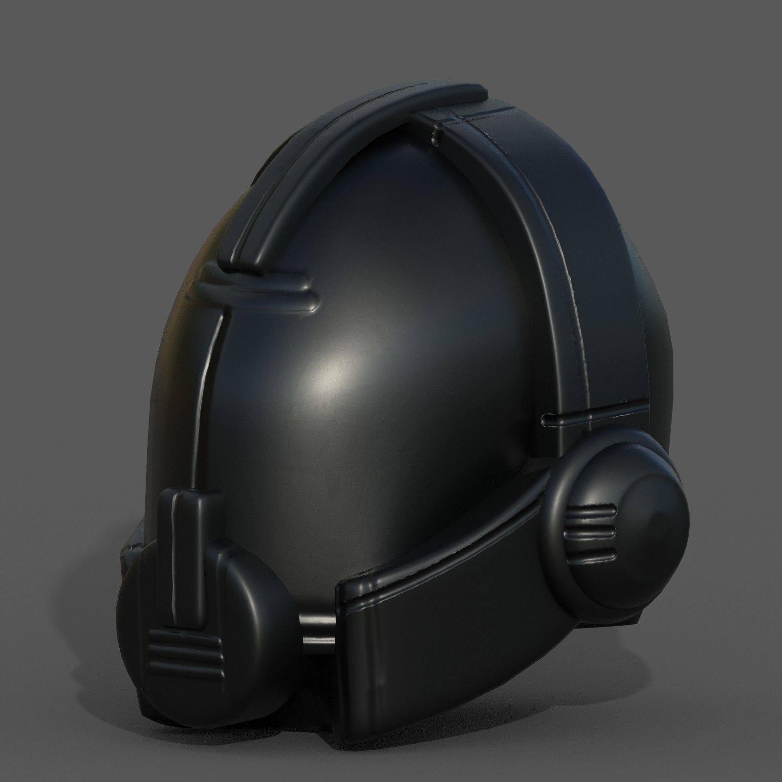 Helmet plastic mask protection pollution ball shaped Low-poly  Low-poly 3D model_3