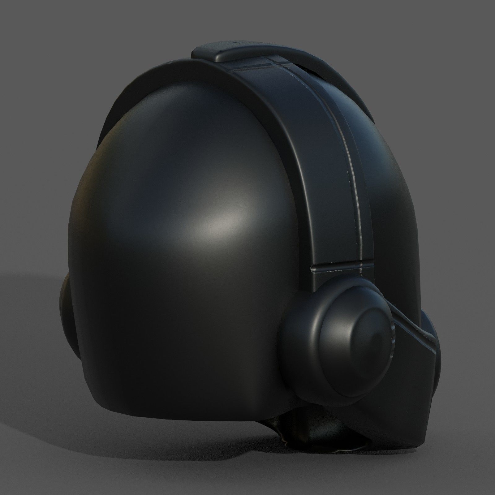 Helmet plastic mask protection pollution ball shaped Low-poly  Low-poly 3D model_6