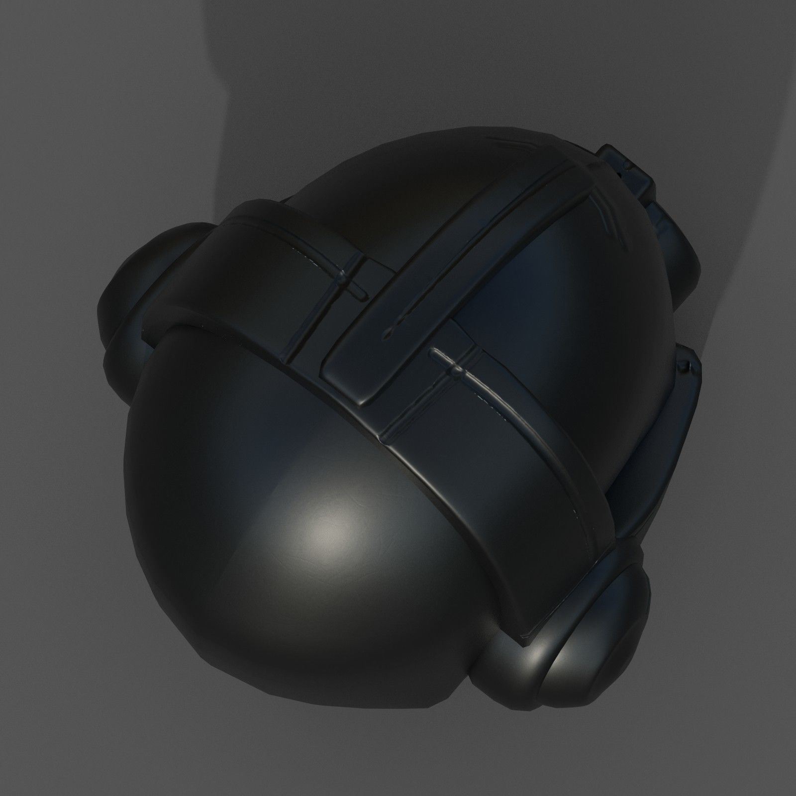 Helmet plastic mask protection pollution ball shaped Low-poly  Low-poly 3D model_7