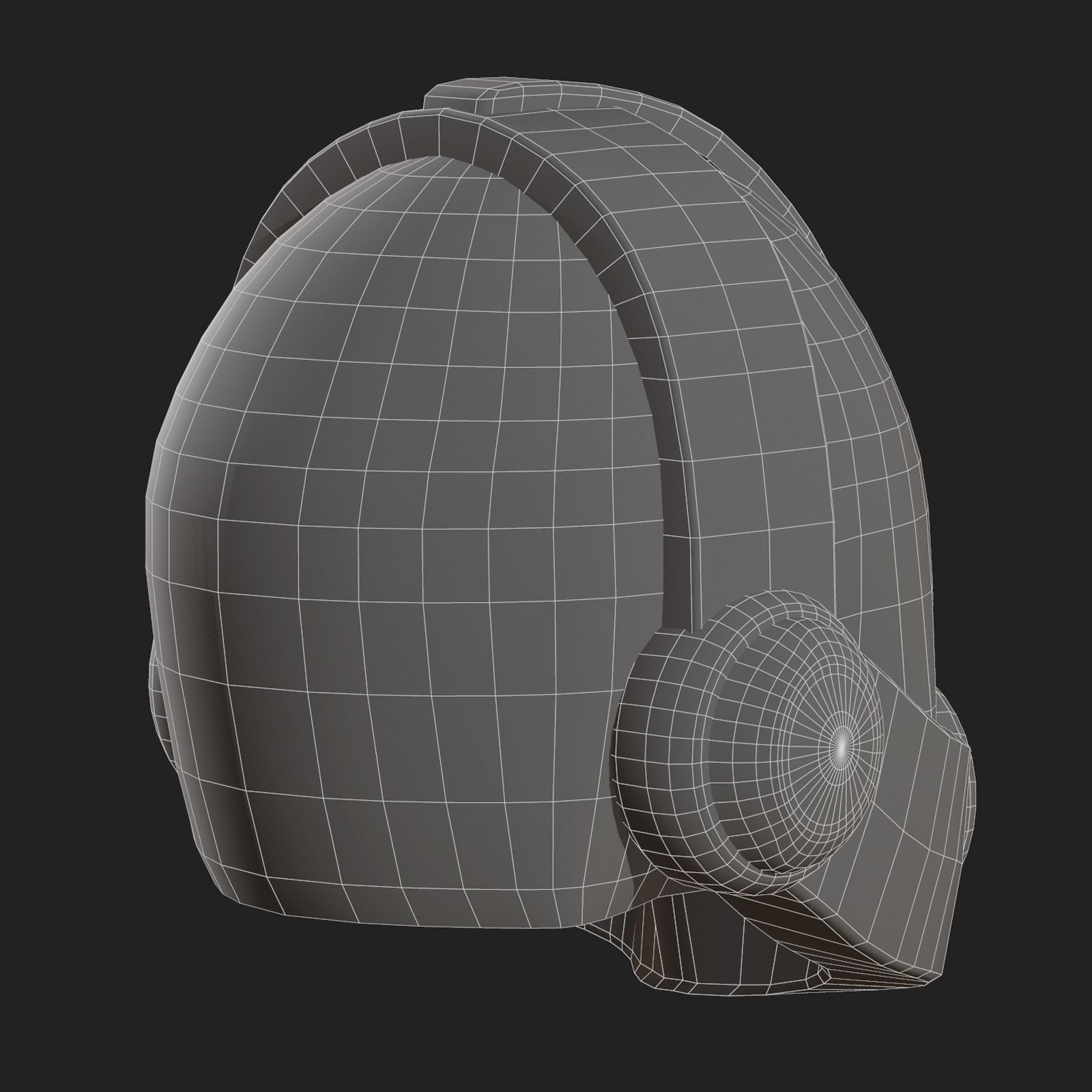 Helmet plastic mask protection pollution ball shaped Low-poly  Low-poly 3D model_12