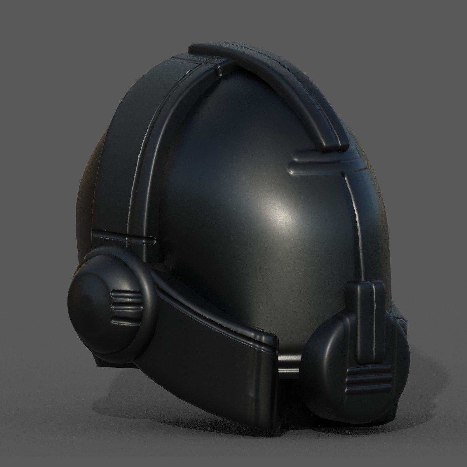 Helmet plastic mask protection pollution ball shaped Low-poly  Low-poly 3D model_5