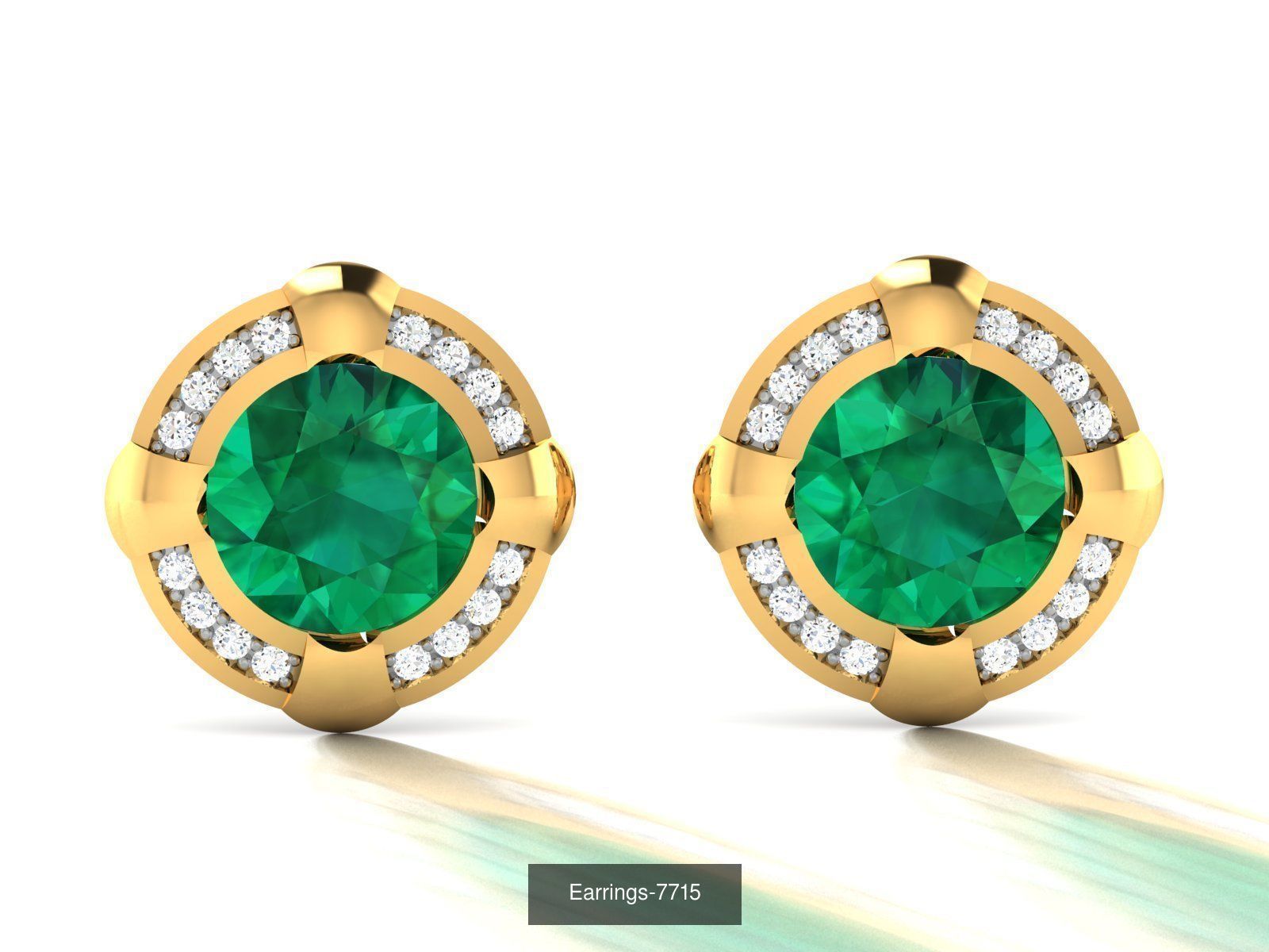 117 MENS EARRINGS LIGHT WT UNISEX EARRINGS 3D Model Collection_99