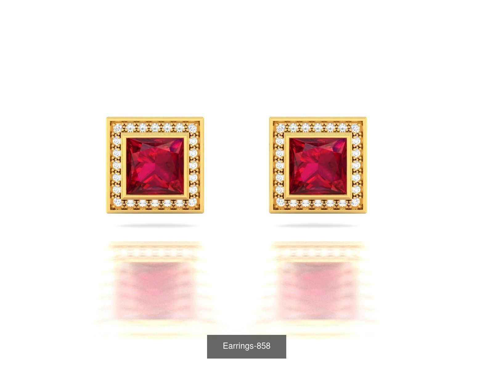 117 MENS EARRINGS LIGHT WT UNISEX EARRINGS 3D Model Collection_29