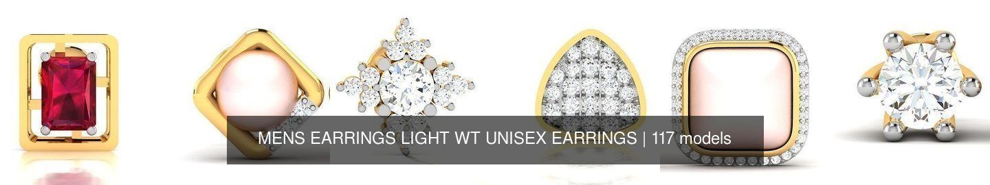 117 MENS EARRINGS LIGHT WT UNISEX EARRINGS 3D Model Collection_6