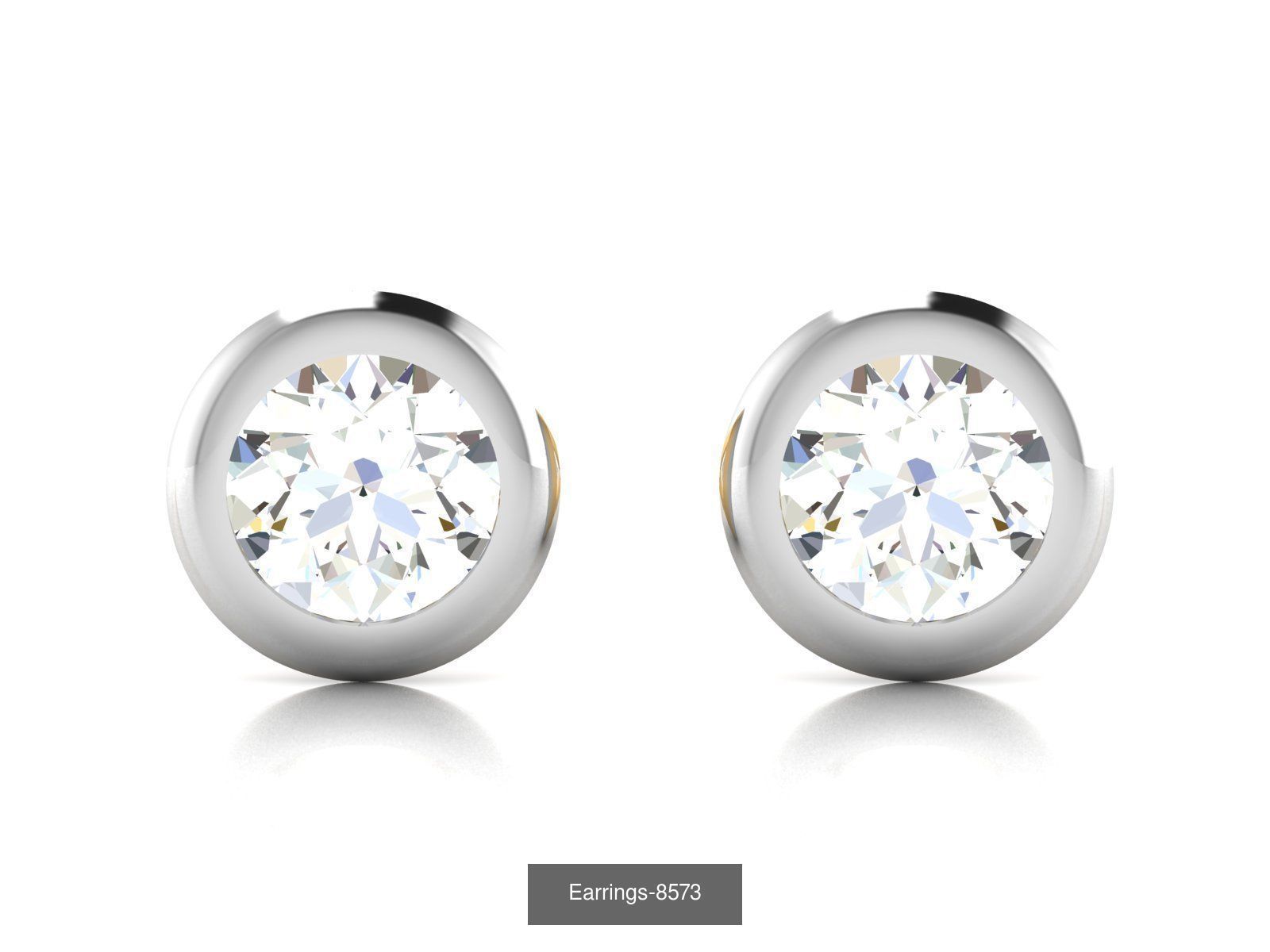 117 MENS EARRINGS LIGHT WT UNISEX EARRINGS 3D Model Collection_27