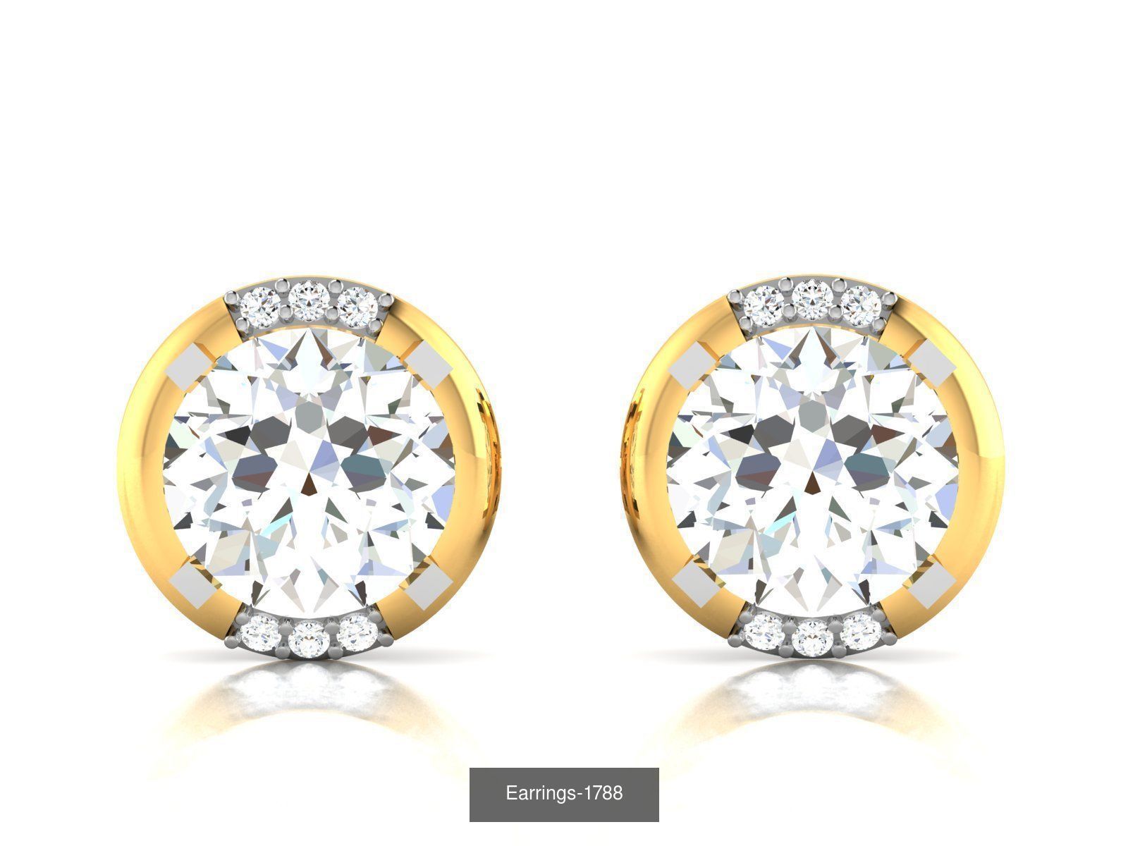 117 MENS EARRINGS LIGHT WT UNISEX EARRINGS 3D Model Collection_65