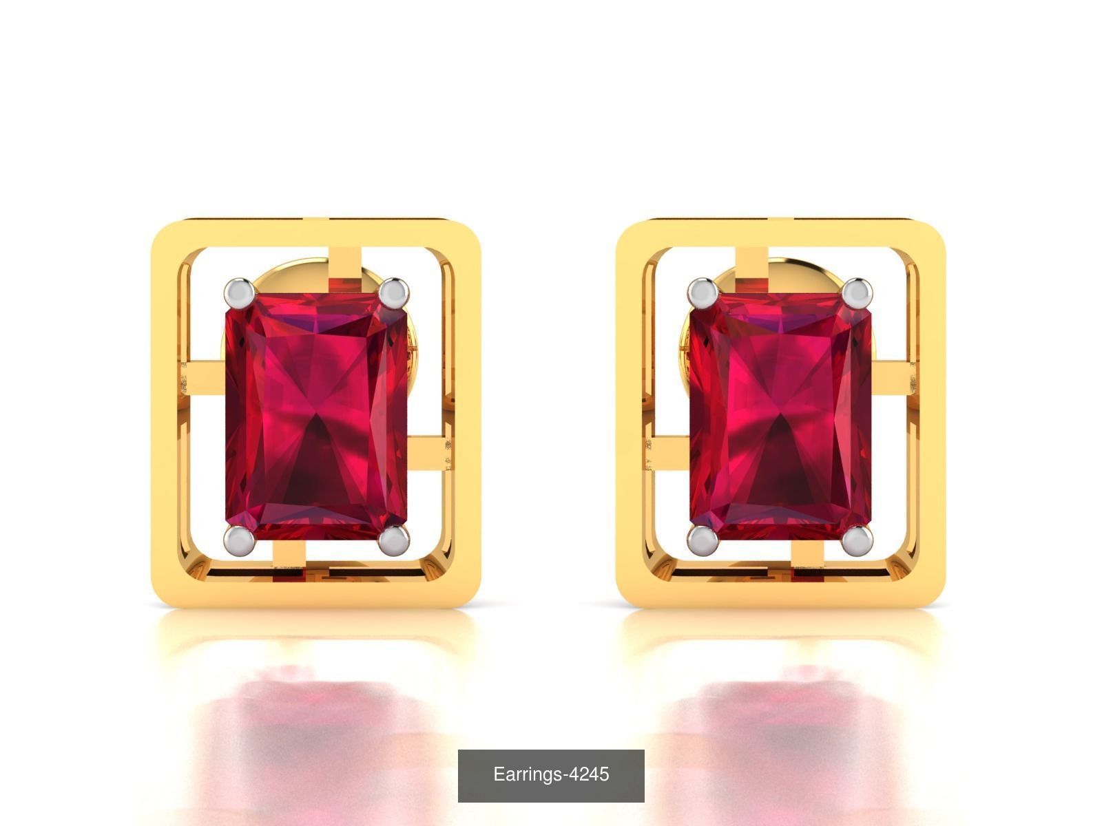 117 MENS EARRINGS LIGHT WT UNISEX EARRINGS 3D Model Collection_78