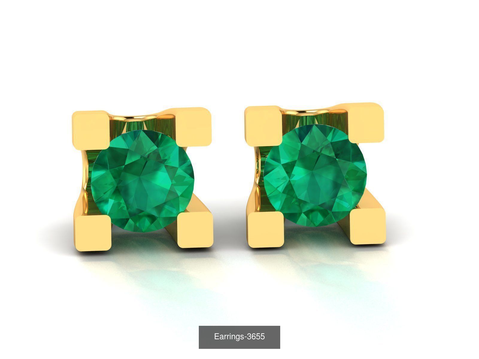 117 MENS EARRINGS LIGHT WT UNISEX EARRINGS 3D Model Collection_26