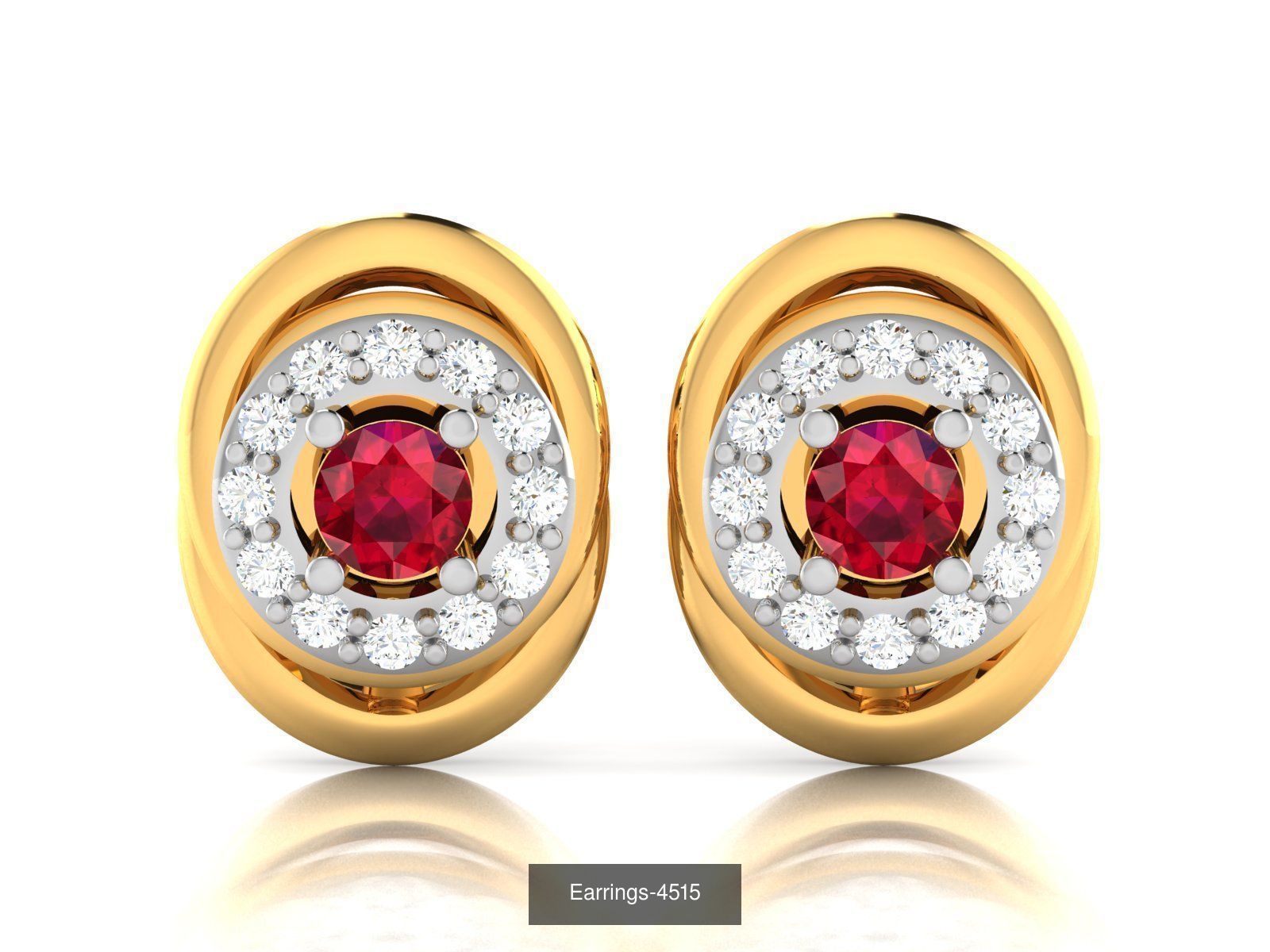 117 MENS EARRINGS LIGHT WT UNISEX EARRINGS 3D Model Collection_76