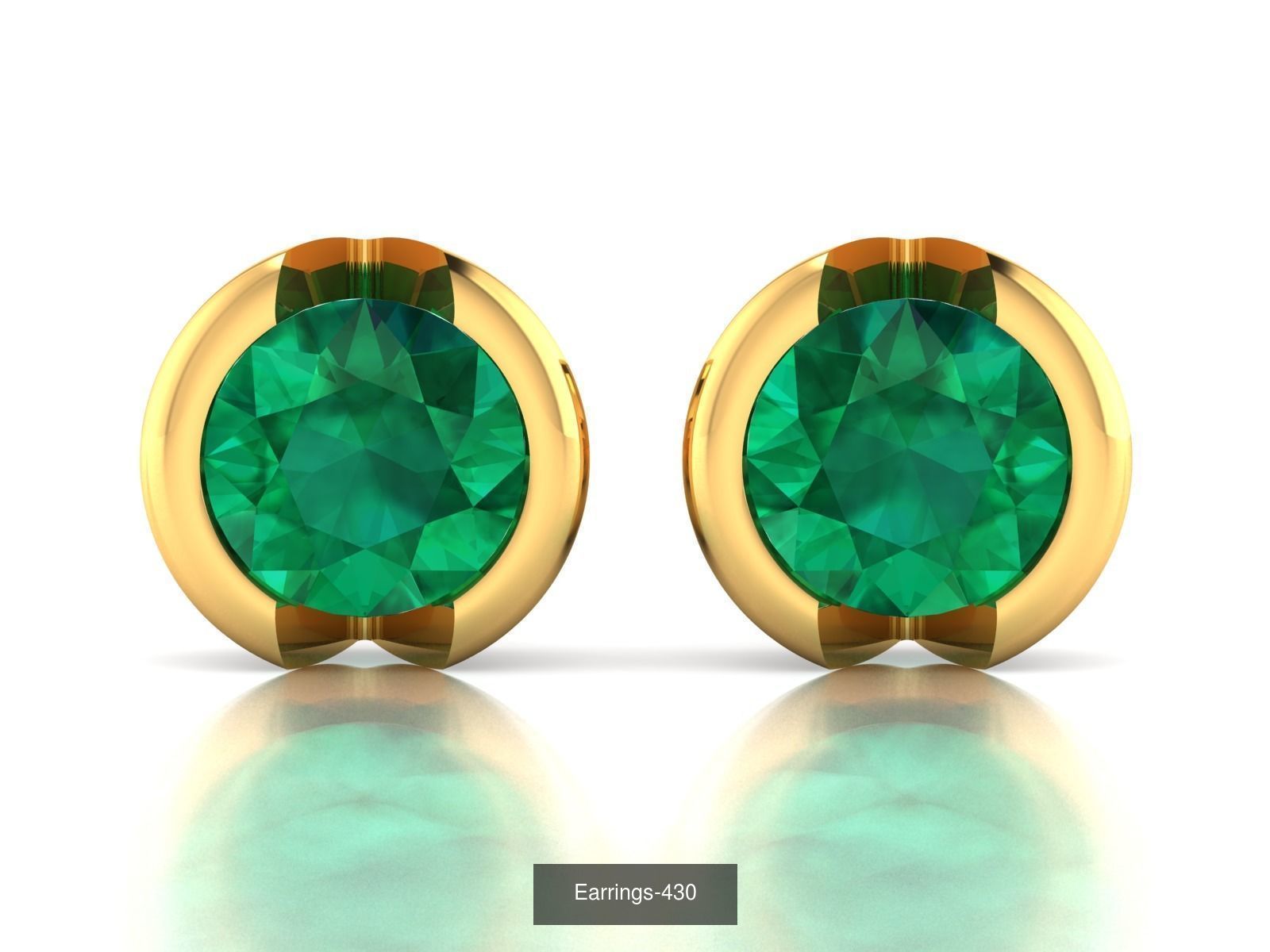 117 MENS EARRINGS LIGHT WT UNISEX EARRINGS 3D Model Collection_34