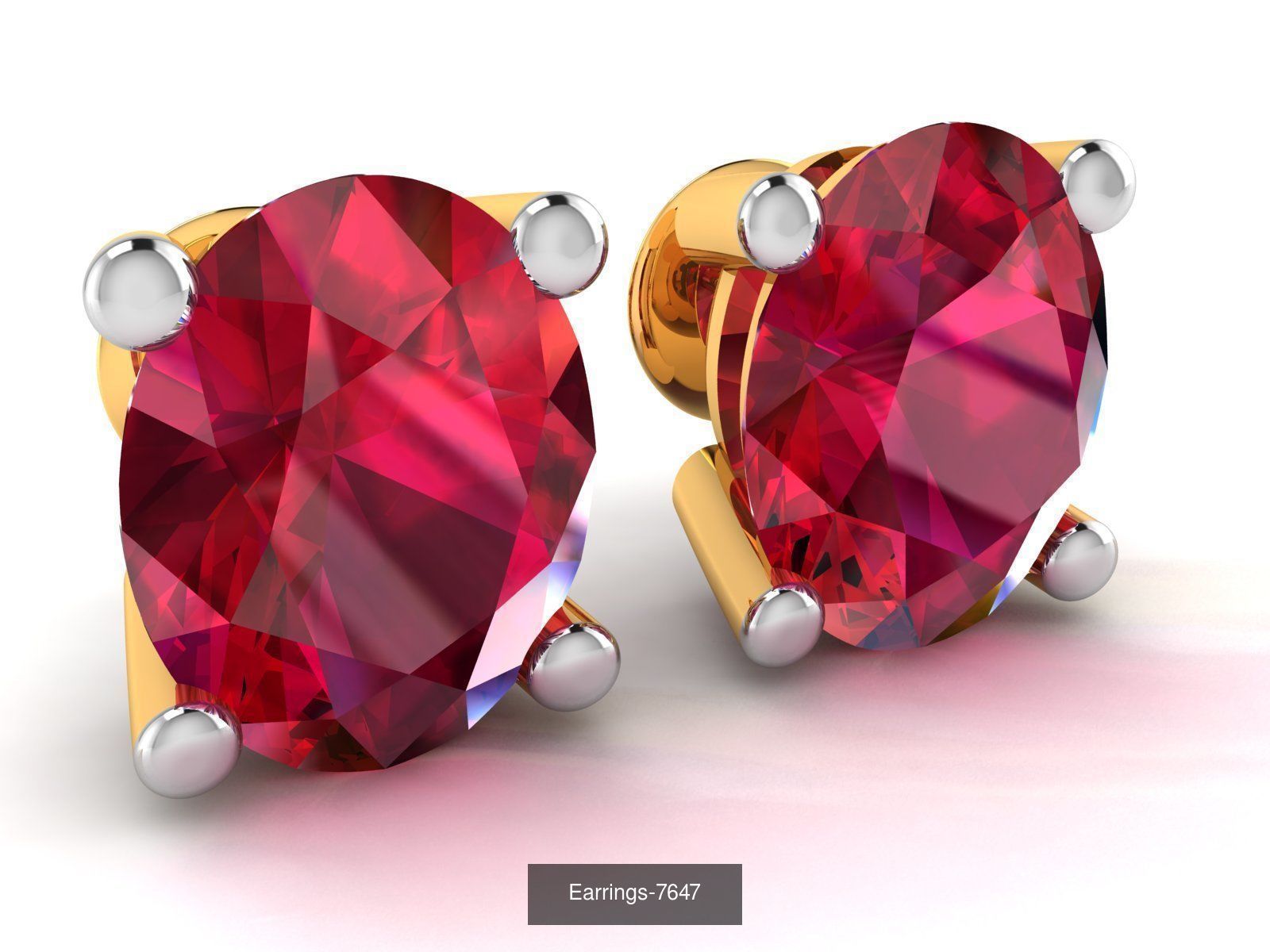 117 MENS EARRINGS LIGHT WT UNISEX EARRINGS 3D Model Collection_100