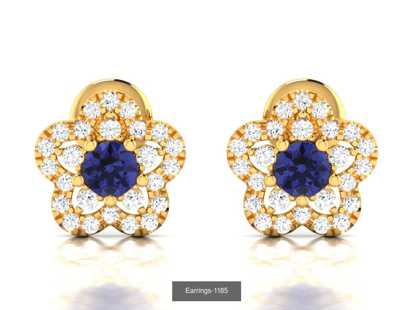 117 MENS EARRINGS LIGHT WT UNISEX EARRINGS 3D Model Collection_13