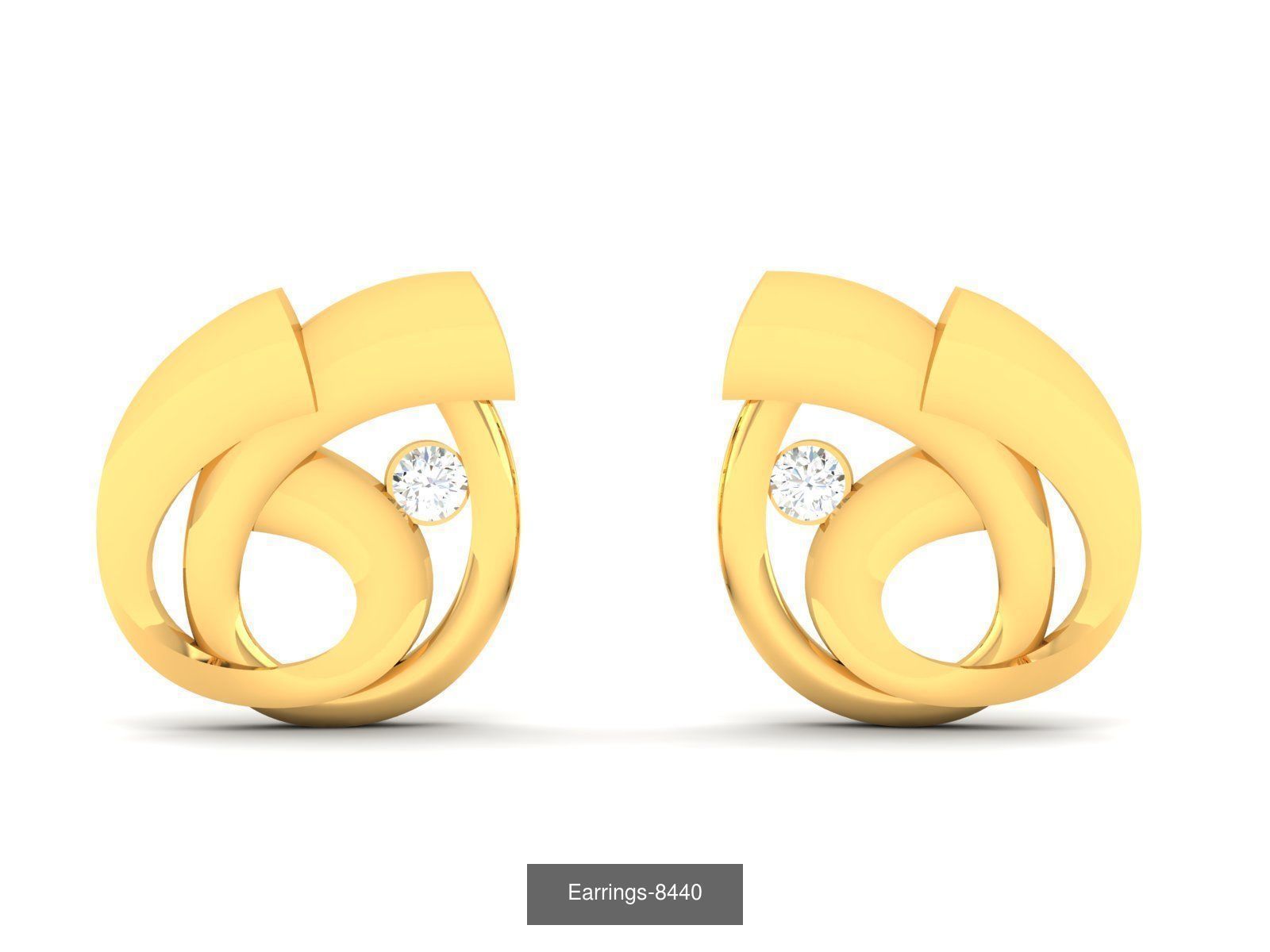 117 MENS EARRINGS LIGHT WT UNISEX EARRINGS 3D Model Collection_88