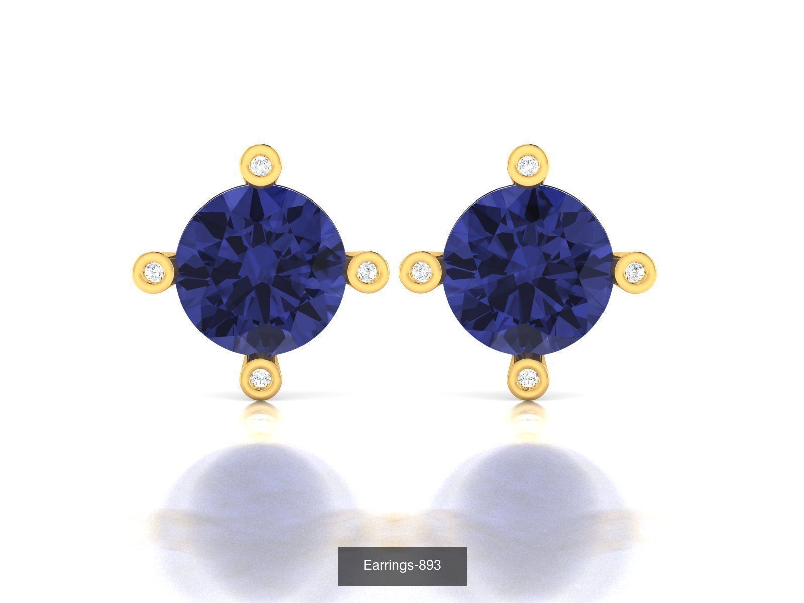 117 MENS EARRINGS LIGHT WT UNISEX EARRINGS 3D Model Collection_28