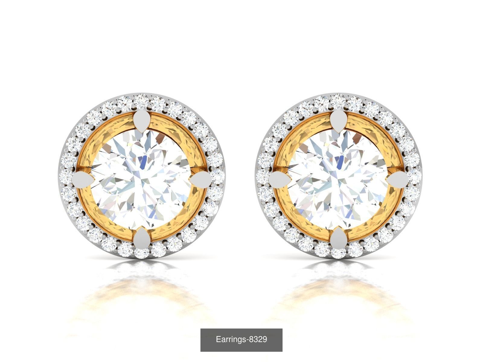 117 MENS EARRINGS LIGHT WT UNISEX EARRINGS 3D Model Collection_92