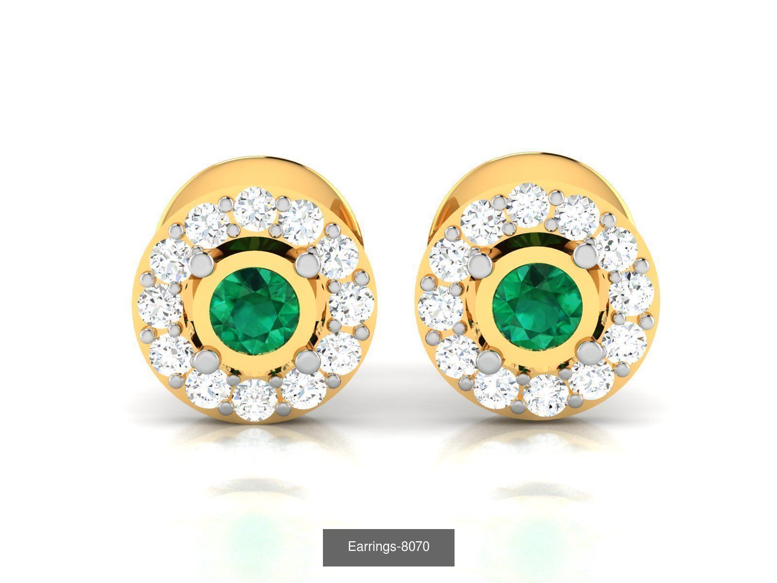 117 MENS EARRINGS LIGHT WT UNISEX EARRINGS 3D Model Collection_97