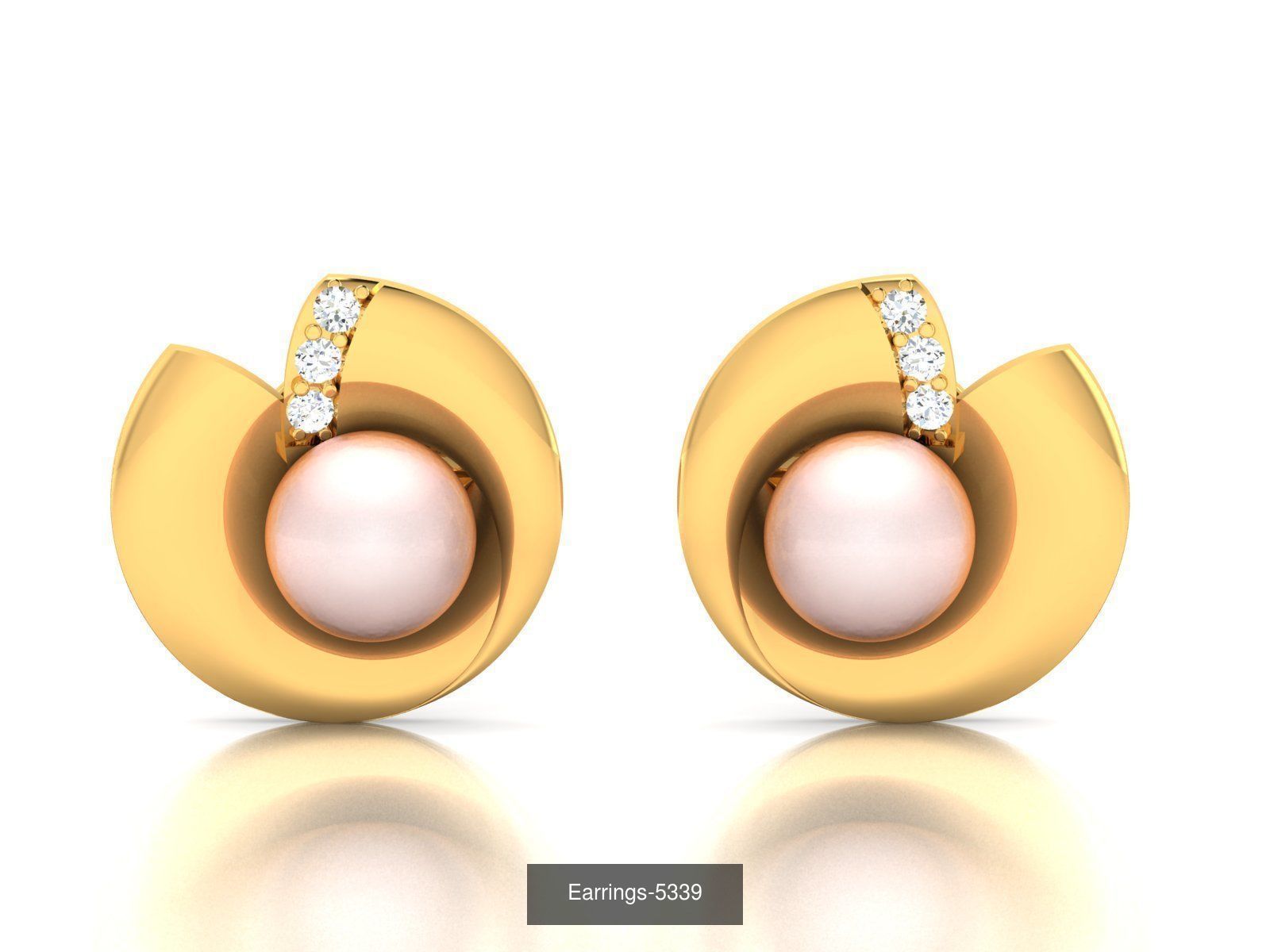 117 MENS EARRINGS LIGHT WT UNISEX EARRINGS 3D Model Collection_73