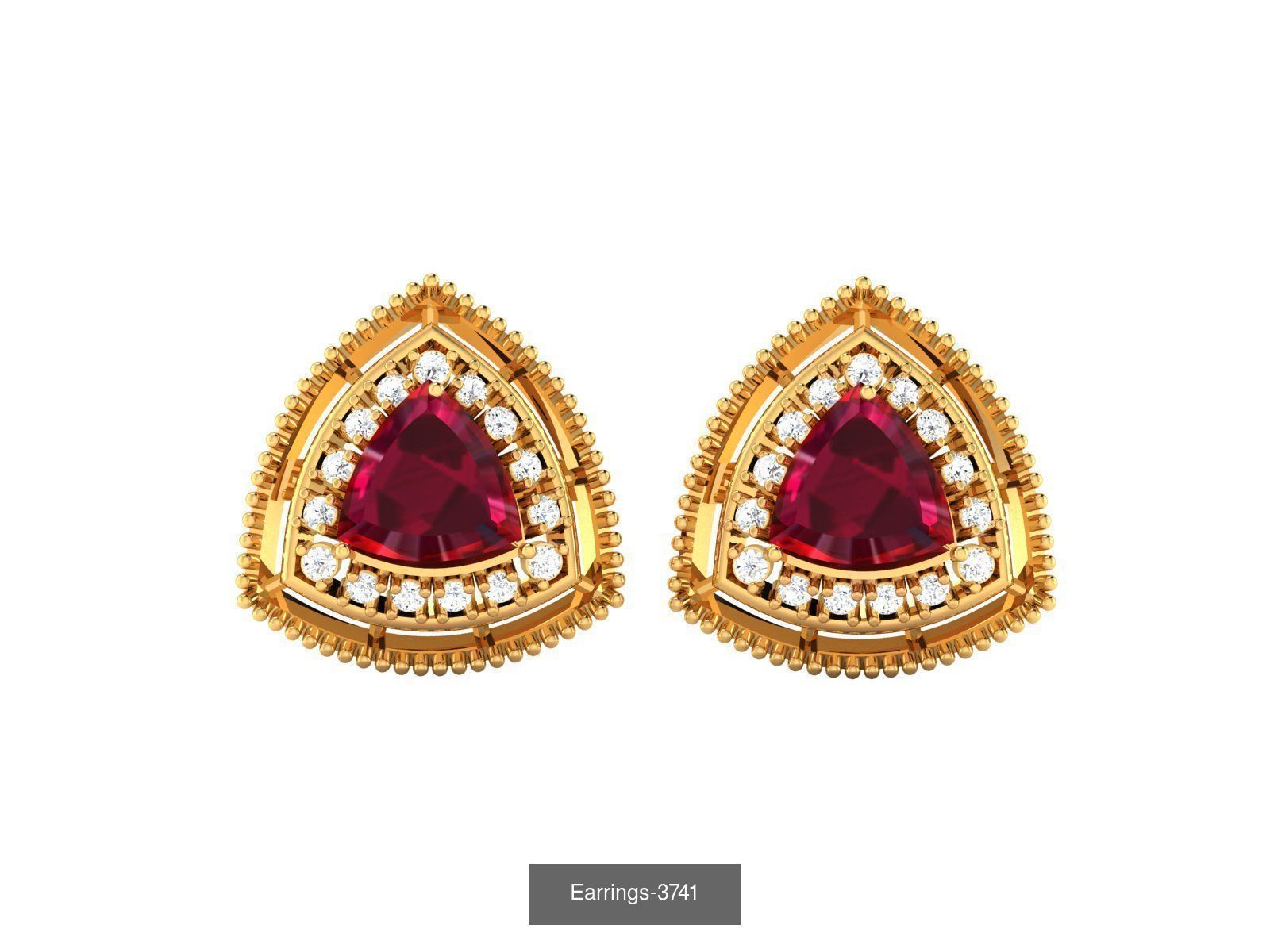 117 MENS EARRINGS LIGHT WT UNISEX EARRINGS 3D Model Collection_120