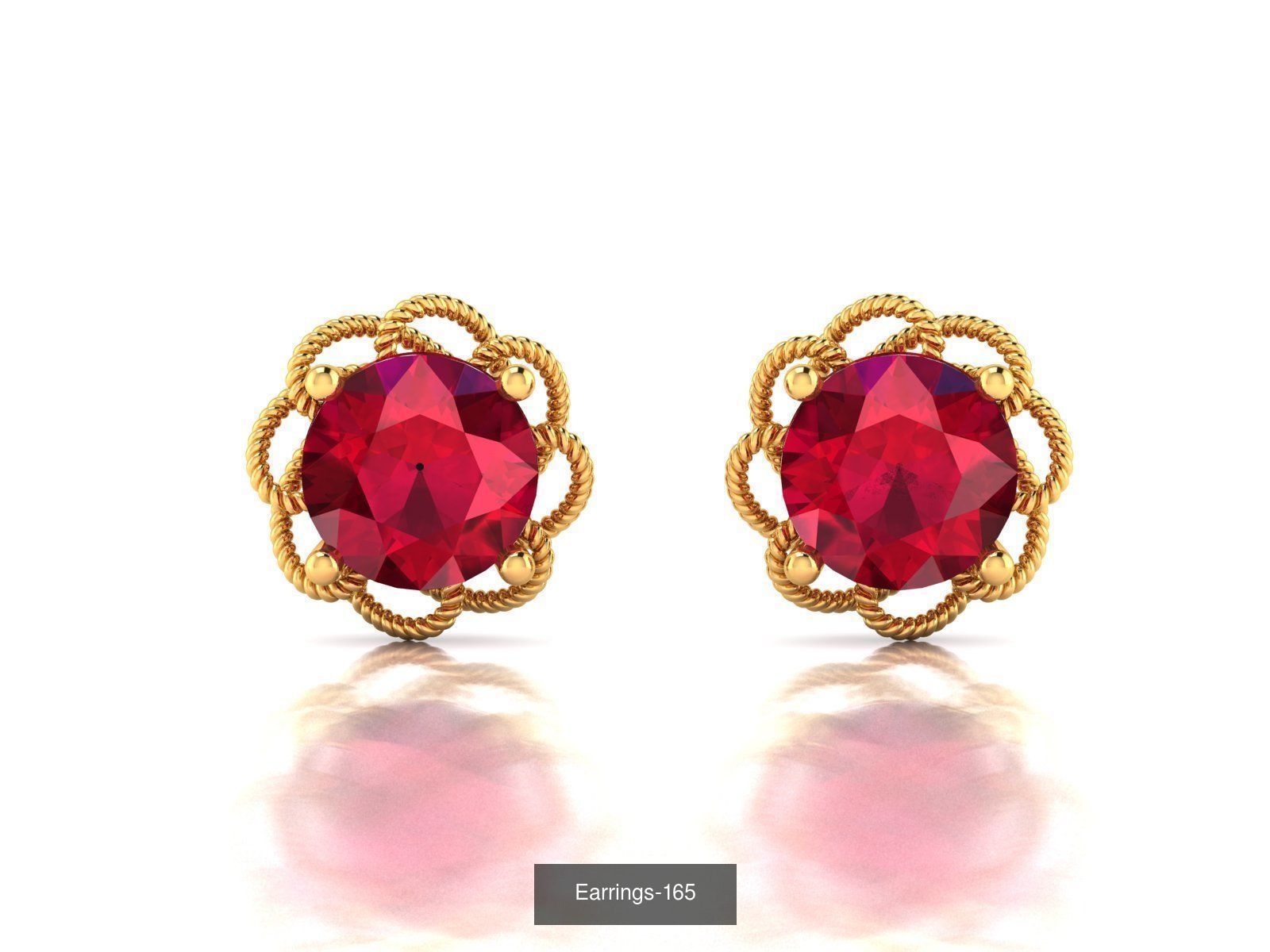 117 MENS EARRINGS LIGHT WT UNISEX EARRINGS 3D Model Collection_37