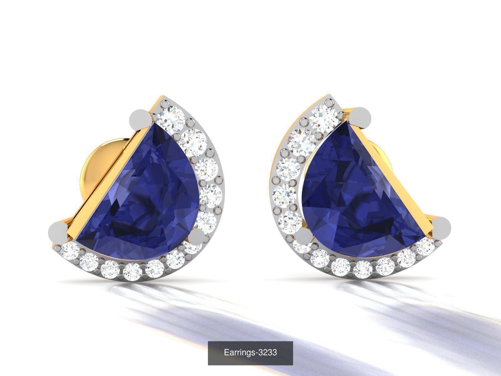 117 MENS EARRINGS LIGHT WT UNISEX EARRINGS 3D Model Collection_49