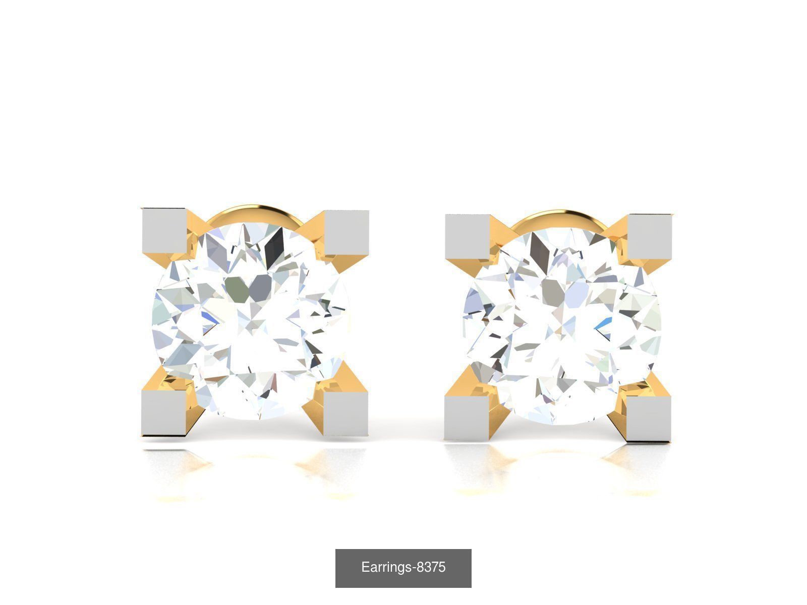 117 MENS EARRINGS LIGHT WT UNISEX EARRINGS 3D Model Collection_91