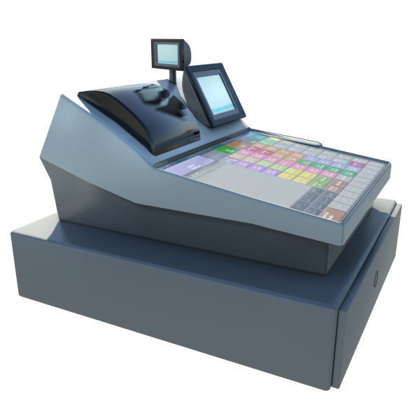 Cash Register - Till - POS 3D model_1